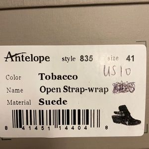 Antelope suede wedge open strap-wrap